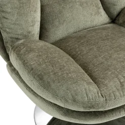 Poltrona girevole in tessuto (seduta 46 cm) Lomy Verde cachi