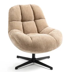 Poltrona girevole in tessuto (seduta 47 cm) Rezo Sabbia