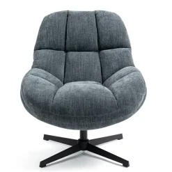 Poltrona girevole in tessuto (seduta 47 cm) Rezo Azzurro chiaro