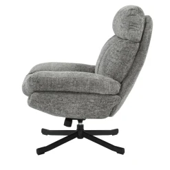 Poltrona girevole in tessuto (seduta 49 cm) Moor Grigio scuro