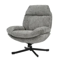 Poltrona girevole in tessuto (seduta 49 cm) Moor Grigio scuro