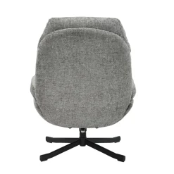 Poltrona girevole in tessuto (seduta 49 cm) Moor Grigio scuro