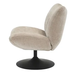Poltrona girevole in tessuto testurizzato (seduta 46 cm) Axis Beige