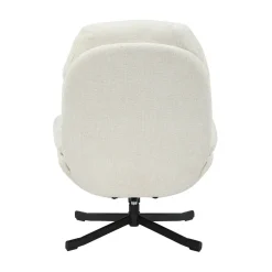 Poltrona girevole in tessuto (seduta 49 cm) Moor Ecru