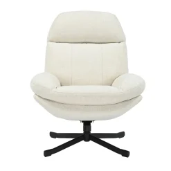 Poltrona girevole in tessuto (seduta 49 cm) Moor Ecru