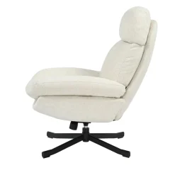 Poltrona girevole in tessuto (seduta 49 cm) Moor Ecru