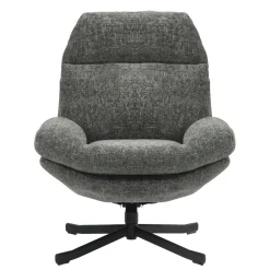 Poltrona girevole in tessuto (seduta 49 cm) Moor Grigio