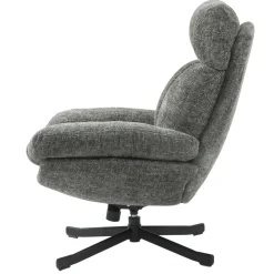 Poltrona girevole in tessuto (seduta 49 cm) Moor Grigio