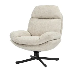 Poltrona girevole in tessuto (seduta 49 cm) Moor Tortora