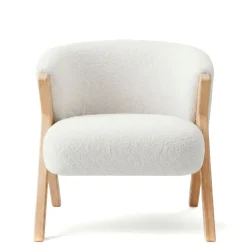 Poltrona in bouclé (H70 cm) Andy Bianco