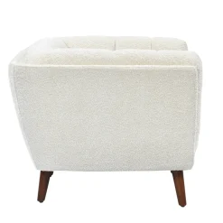 Poltrona in bouclé (seduta 45 cm) Rory Ecru