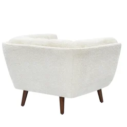Poltrona in bouclé (seduta 45 cm) Rory Ecru