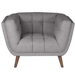 Poltrona in tessuto testurizzato (seduta 45 cm) Rory Grigio scuro
