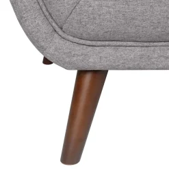Poltrona in tessuto testurizzato (seduta 45 cm) Rory Grigio scuro