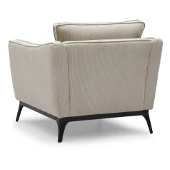 Poltrona in velluto a coste (Altezza seduta 45 cm) Owen Beige