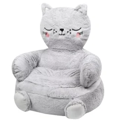 Poltroncina bambini gatto (45 x 45 cm) Louisa Grigio