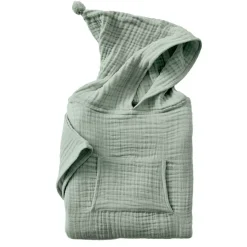 Poncho da bagno per bambini in Garza di cotone 2/5 anni Gaia Verde eucalipto