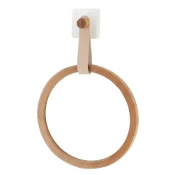 Porta asciugamani adesivo arrotondato (D21 cm) Easy Chic Beige