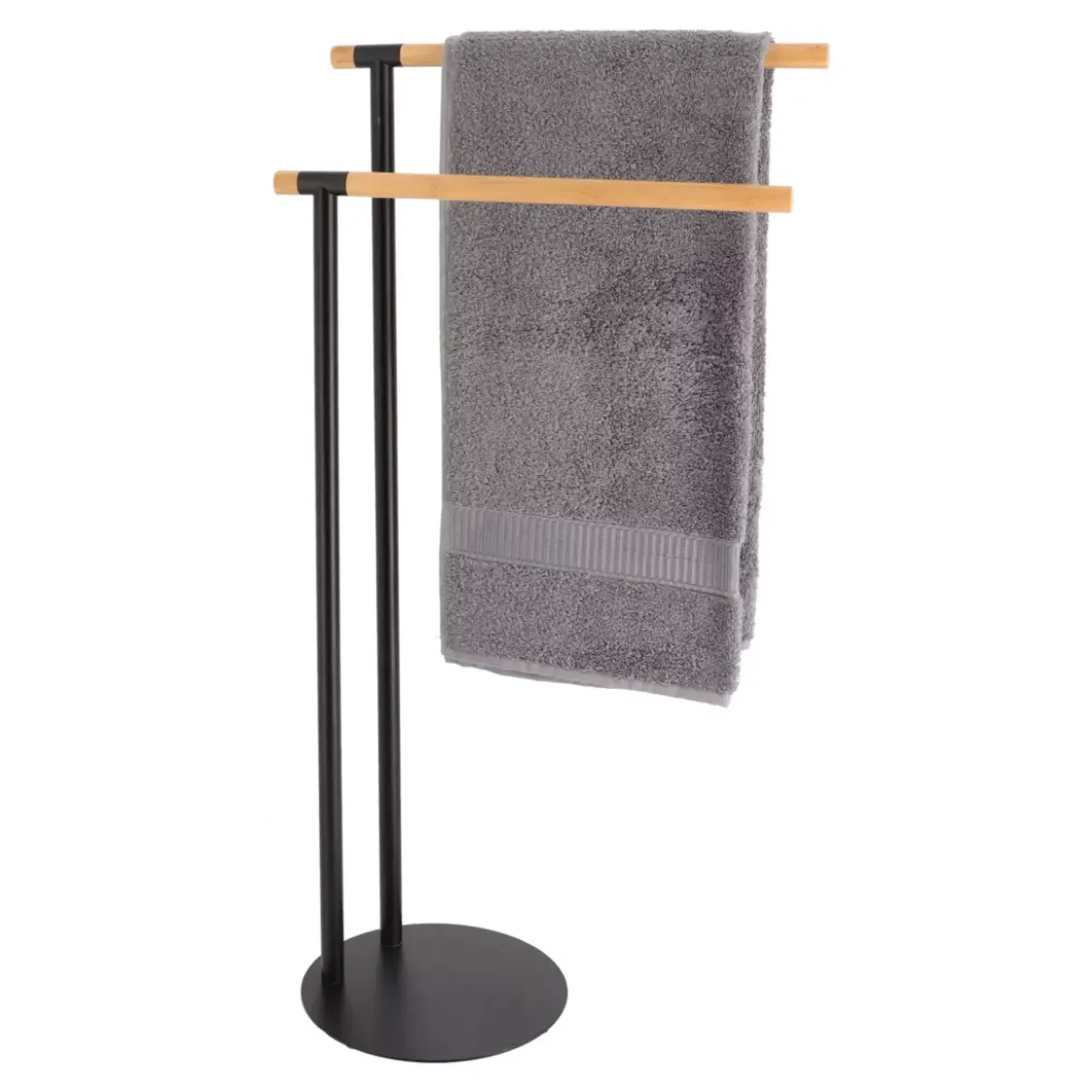 Porta asciugamani (H77cm) Bambù Nero