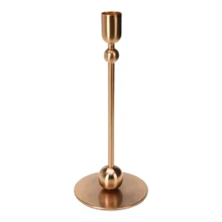 Portacandele natalizio in metallo (H23 cm) Art Deco Dorato