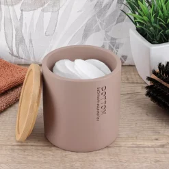 Porta dischetti struccanti Purebamboo Cappuccino