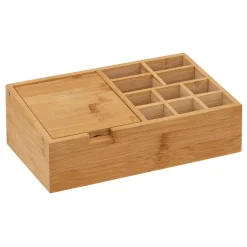 Portaoggetti Miroir 10 scomparti Bambù