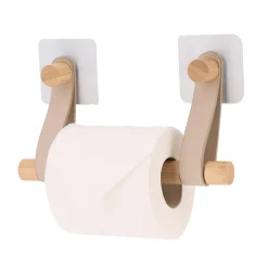 Portarotolo adesivo per carta igienica easy Chic ecopelle Beige