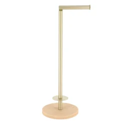 Portarotolo carta igienica con serbatoio effetto travertino Lina Beige