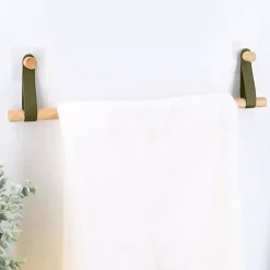 Portasciugamani adesivo a 1 barra (50 cm) Easy Chic Cachi