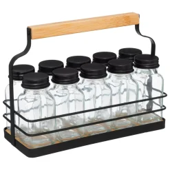 Portaspezie con 10 barattoli (21 x 9 x H16 cm) Easy kitchen