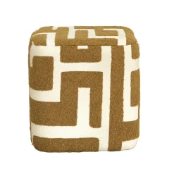 Pouf Bouclé (H40 cm) Ravellino Giallo senape
