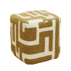 Pouf Bouclé (H40 cm) Ravellino Giallo senape