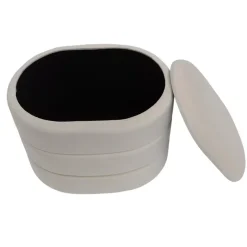 Pouf contenitore (H38 cm) Kilène Bianco
