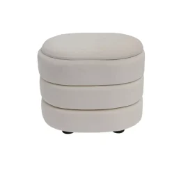 Pouf contenitore (H38 cm) Kilène Bianco