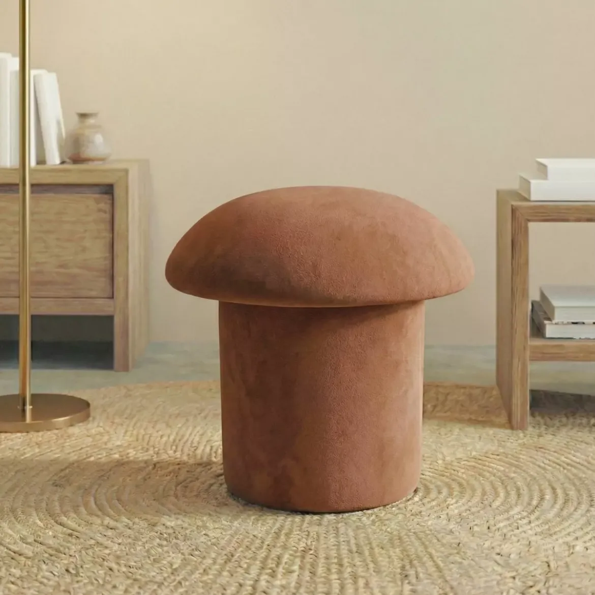 Pouf (H45 cm) Maryline Terracotta