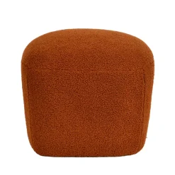 Pouf in bouclé (H43 cm) Nyxor Terracotta