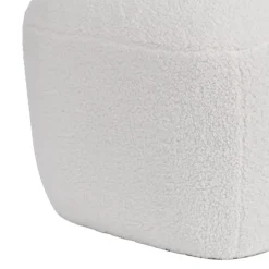 Pouf in bouclé (H43 cm) Nyxor Ecru