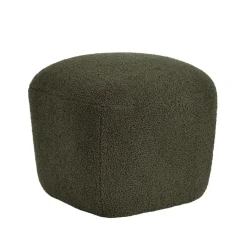 Pouf in bouclé (H43 cm) Nyxor Verde scuro