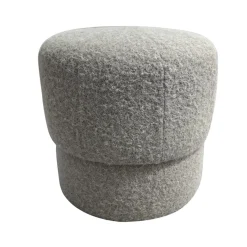 Pouf in bouclé (H40 cm) Tessaro Beige