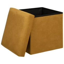 Pouf portaoggetti Lilou Giallo senape