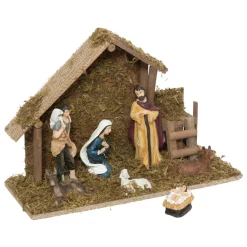 Presepe di Natale completo e luminoso (H30 cm) Santa Paloma