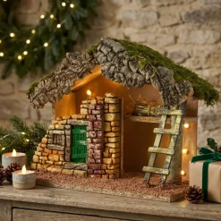 Presepe di Natale vuoto e luminoso (Altezza 24 cm) Saint-Clotaire