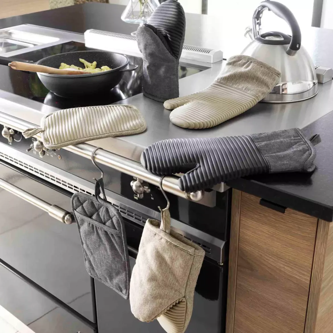 Presina con tasca in cotone (18,5 x 18,5 cm) Adam Beige