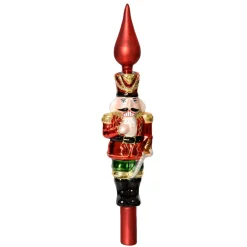 Puntale albero di Natale in vetro Schiaccianoci Multicolore