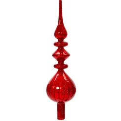 Puntale albero di Natale in vetro Lirico Rosso