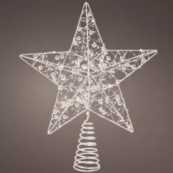 Puntale albero luminoso Angie Argento/Bianco caldo