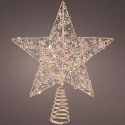 Puntale albero luminoso Angie Or/ Bianco caldo