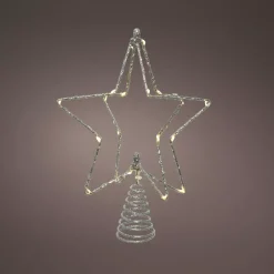 Puntale albero luminoso Stella panoramique Argento