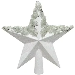 Puntale albero paillete Alpeo Bianco