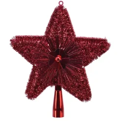 Puntale albero Stella Rosso